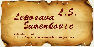 Leposava Šumenković vizit kartica